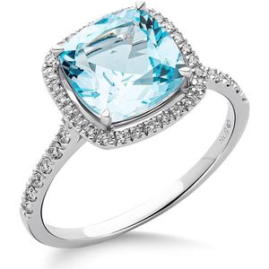 Orphelia RD-3924/58 - Ring - Goud 18 kt - Diamant 0.2 ct / Sky Topaas 2.5 ct - 18.50 mm / maat 58