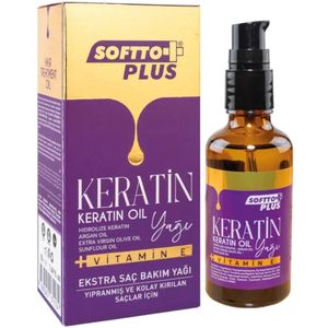 SOFTTO PLUS Keratine Haarverzorgingsolie / Herstellende Haarolie met Keratine en Vitamine E 50 ml