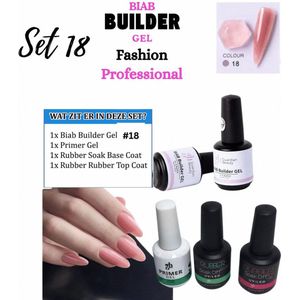 BIAB Builder Gel Set #18 - Nagellak Gel - BIAB Builder - Biab Gel - Biab Nail Gel