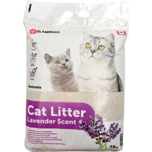 Flamingo Lavendel Geur - Kattenbakvulling - 15 kg