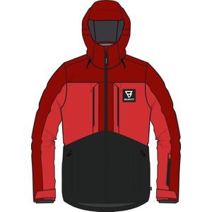 Brunotti Aratin Heren Wintersport Ski Jas - Rood, Bruin -