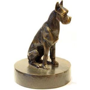 Deense Dog zittend - Verbronsd Honden Asbeeld Dieren Urn Voor Uw Geliefde Hond