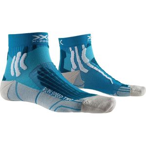 X-socks Hardloopsokken Run Speed Two Unisex Blauw/grijs Mt 35-38