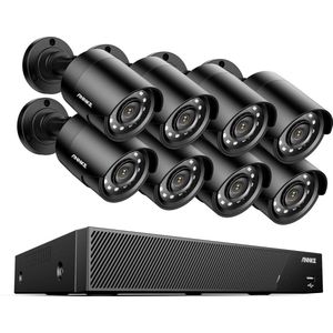 Beveiligingscamera - Camera's Outdoor Buiten - Home Security Camera Systeem - Wifi Camera Set - Video + Audio-opname - Beveiligingscamera - 8 Camera’s - Nachtzicht - Bewegingssensor - 4Tb Opslag - HD - Zwart