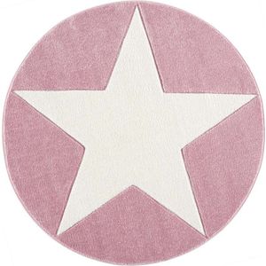 Livone Vloerkleed Ø 133 cm Happy Rugs Star Roze