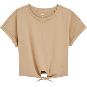 WE Fashion Meisjes T-shirt met knoopdetail