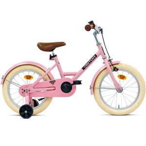 Nogan Dutchy Kinderfiets 16 Inch - Met Zijwieltjes - Verstelbaar Stuur & Zadel - Terugtraprem & V-Brake - Glans Roze