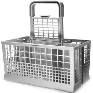 Dparts Bestekmand vaatwasser - 7 vaks - 24 x 13,5 x 24cm - geschikt voor o.a. Bosch - Siemens - Whirlpool - Indesit - Bauknecht - Miele - LG - Samsung - Haier - Beko - Indesit - vaatwasmachine bestekmandje - bestekbak - bestekkorf