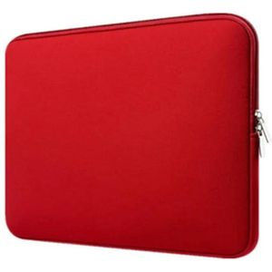 Spatwaterdichte laptopsleeve – 14,6 inch - dubbele ritssluiting- Rood - unisex