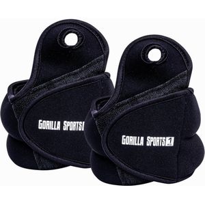 Gorilla Sports enkel- of polsgewichten 2 kg - 2 x 1 kg