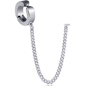 Plux Fashion Holder Classic Clips Oorbellen - Zilver - 12mm - Stainless Steel - Heren - Dames - Classic Clips Earrings - HipHop Oorbellen - Oortjes Houder - Earbuds Holder - Sieraden Cadeau - Luxe Style - Duurzame Kwaliteit - Moederdag Cadeau