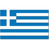 3x stuks vlag Griekenland 90 x 150 cm feestartikelen - Griekenland landen thema supporter/fan decoratie artikelen