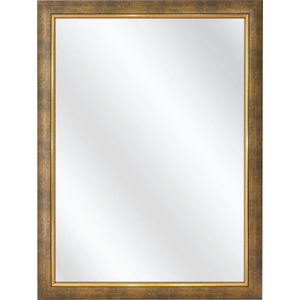 Spiegel met Lijst - Brons / Goud - 40 x 60 cm - Buitenmaat: 49 x 69 cm