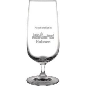 Gegraveerde bierglas op voet 41cl Huissen