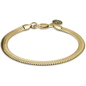 Lucleon - Heren - Roestvrij Staal Schakelarmband - Goudkleurig
