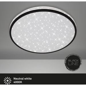 Briloner Leuchten - LED-plafondlamp, plafondlamp incl. sterrendecoratie, 24 watt, 2.200 lumen, 4.000 Kelvin, wit-zwart