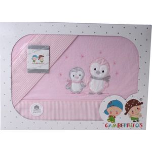Gamberritos Laken Set Pinguïn Katoen Klein Roze 3-delig