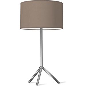 Home Sweet Home tafellamp Bling - tafellamp Karma inclusief lampenkap - lampenkap 35/35/21cm - tafellamp hoogte 45.5 cm - geschikt voor E27 LED lamp - taupe