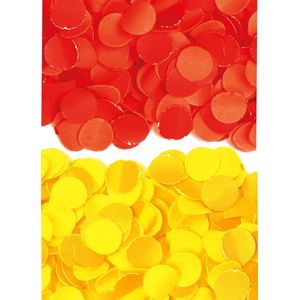 400 gram geel en rode papier snippers confetti mix set feest versiering - 200 gram per kleur