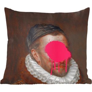 Sierkussens - Kussentjes Woonkamer - 60x60 cm - Willem van Oranje - Kunst - Verf