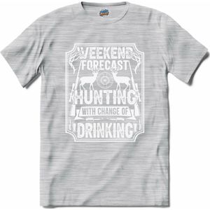 Weekend Hunting | Jagen - Hunting - Jacht - T-Shirt - Unisex - Donker Grijs - Gemêleerd - Maat M