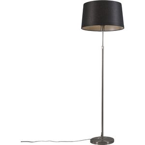 QAZQA Parte - Moderne Vloerlamp | Staande Lamp - 1 lichts - H 1680 mm - Staal - Woonkamer | Slaapkamer | Keuken