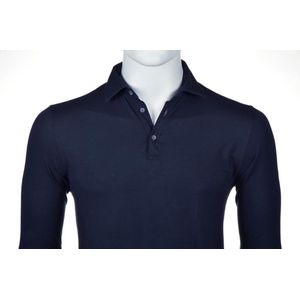 Eden Vally jersey polo donkerblauw ML7