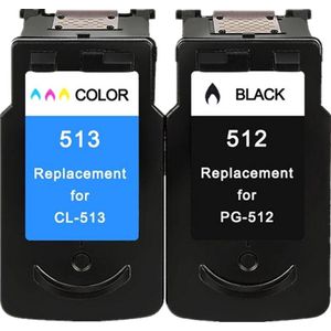 Boxstuff Inkt geschikt voor PG-512 / CL-513 XL - Compatibel met Canon Pixma IP2700 / MX340 / MX350 / MX360 / MX410 / MX420 / MP230 / MP240 / MP270 / MP280 / MP490 / MP495 - Inkt Cartridge 2-pack Zwart en Kleur