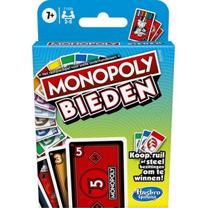 Hasbro Monopoly Bieden - Spannend kaartspel voor 2-5 spelers vanaf 7 jaar