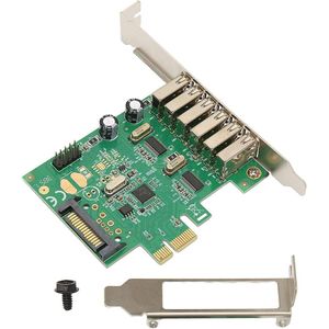 USB 2.0 6-poorts PCI Express-uitbreidingskaart voor Windows - Muis Printer Geheugenkaartlezer Scanner .