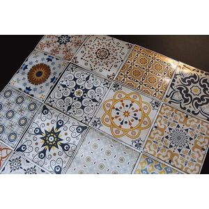 Tile Style Decals TP60-6, tegelstickers voor keuken en badkamer, 24 stuks, verschillende mozaïek-wandtegelstickers voor tegels van 15 x 15 cm