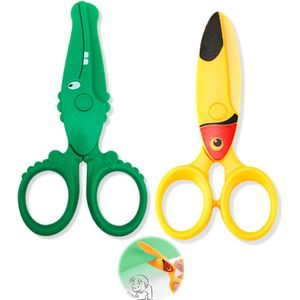 Kinderen Veiligheidsschaar Ambachtelijke Schaar Kinderschaar Veiligheid Plastic Schaar DIY Ambachtelijke Schaar Kinderschaar Kinderen Papier Gesneden voor Handgemaakte Pre-school Training 2pcs