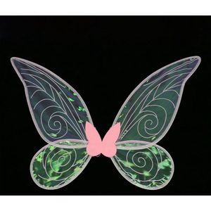 Vlinders Fairy Vleugels - Organza Engelenvleugels - Meisjes Fairy Vleugels - Prinses Vlinder Kostuum Vleugels Voor Kerst Halloween - Dress Up Verjaardagsfeest - Cadeau-L roze