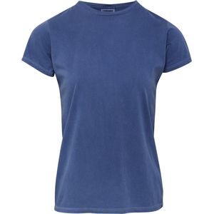 Basic ronde hals t-shirt comfort colors blauwe voor dames - Dameskleding t-shirt blauwe XL (42/54)
