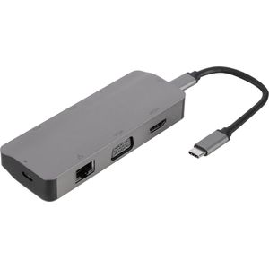 Q-Link USB-C hub 8-in-1 - multifunctioneel