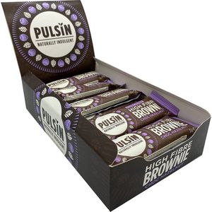 Pulsin | High Fibre Brownie Bar | Choc Hazelnut | 18 Stuks | 18 x 35 gram