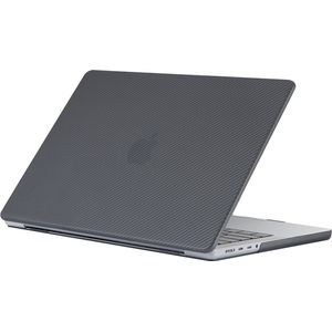 Laptophoes - Geschikt voor MacBook Pro 13 inch Hoes - Geen Vingerafdrukken - Carbon Case - Voor Pro 13 inch (M1, M2 2017-2022) A1706 t/m A2686 - Zwart