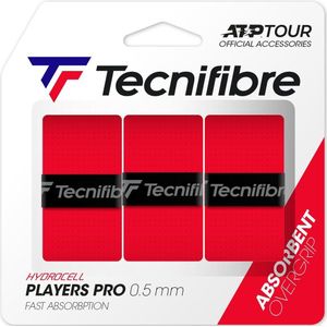 Tecnifibre Players Pro (3 stuks) - Rood - 0.5 mm - overgrips