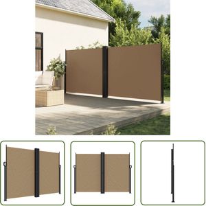 The Living Store Uittrekbaar Windscherm - 180 x 1.200 cm - Water- en UV-bestendig