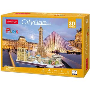 Paris 3D Puzzle - 114 stukjes - 38.1 x 25.4 x 32.7 cm - 8+ Jaar