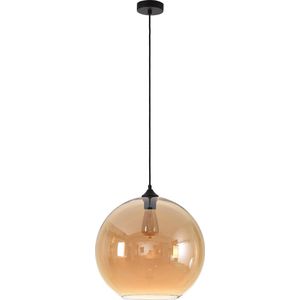 Hanglamp Marino 40cm Amber - Ø40cm - E27 - IP20 - Dimbaar > lampen hang amber glas | hanglamp amber glas | hanglamp eetkamer amber glas | hanglamp keuken amber glas | led lamp amber glas | sfeer lamp amber glas