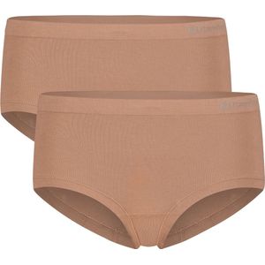 Comfortabel & Zijdezacht Bamboo Basics Sophie - Bamboe Hipsters (Multipack 2 stuks) Dames - Naadloos - Onderbroek - Ondergoed - Tan - S