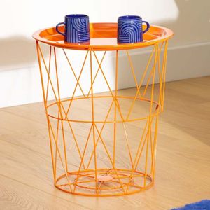 Bijzettafel Ø 37 cm Emaurrie Oranje