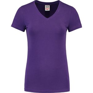 Tricorp Dames T-shirt V-hals 190 grams - Casual - 101008 - Paars - maat L