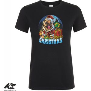 Klere-Zooi - Pug Christmas - Dames T-Shirt - 3XL