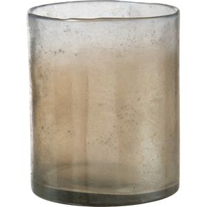 J-Line windlicht Smokey Cilinder - glas - beige - large