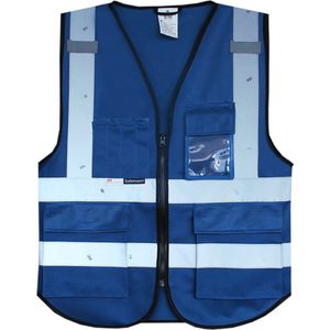 3M Reflecterende vest met hoge zichtbaarheid - Gemaakt van 3M reflecterend materiaal - Met 4 voorzakken en ritssluiting,maat l,xl.