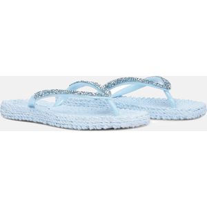 Ilse Jacobsen Slippers met grove glitter CHEERFUL03G - 658 Bluebell