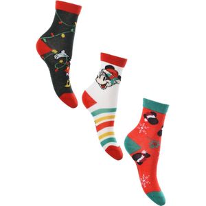 Minnie Mouse - sokken Minnie Mouse - Kerst - Meisjes - 3 paar - maat 27/30