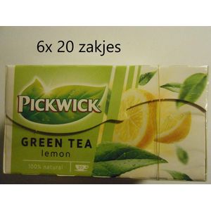 Pickwick Groene thee - Green tea Lemon - multipak 6x 20 zakjes